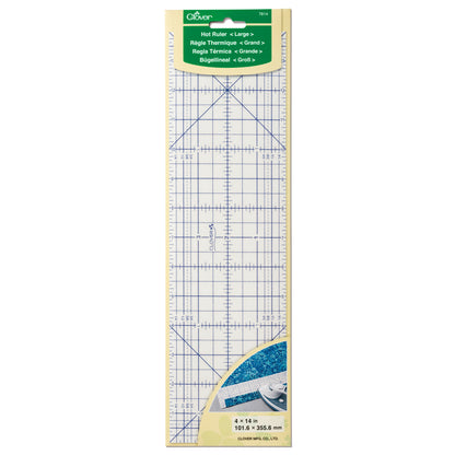Clover large Hot Ruler pressing guide with inch markings