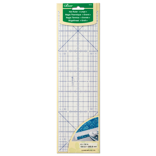 Clover large Hot Ruler pressing guide with inch markings