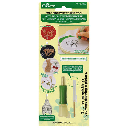 Clover embroidery stitching tool punch needle in packaging