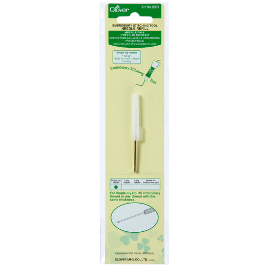 Clover stitching tool 1-ply refill needle in packaging