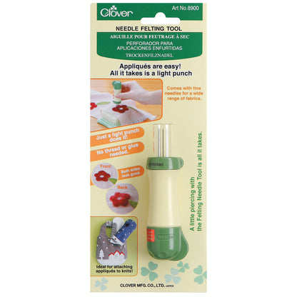 Clover needle felting tool with five needles