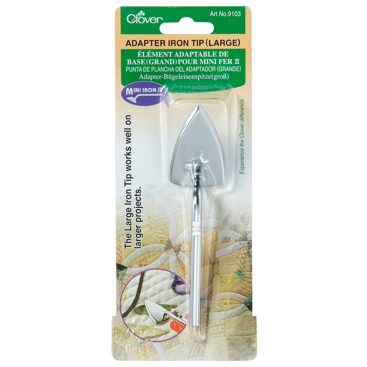Clover Mini Iron large brass adapter tip
