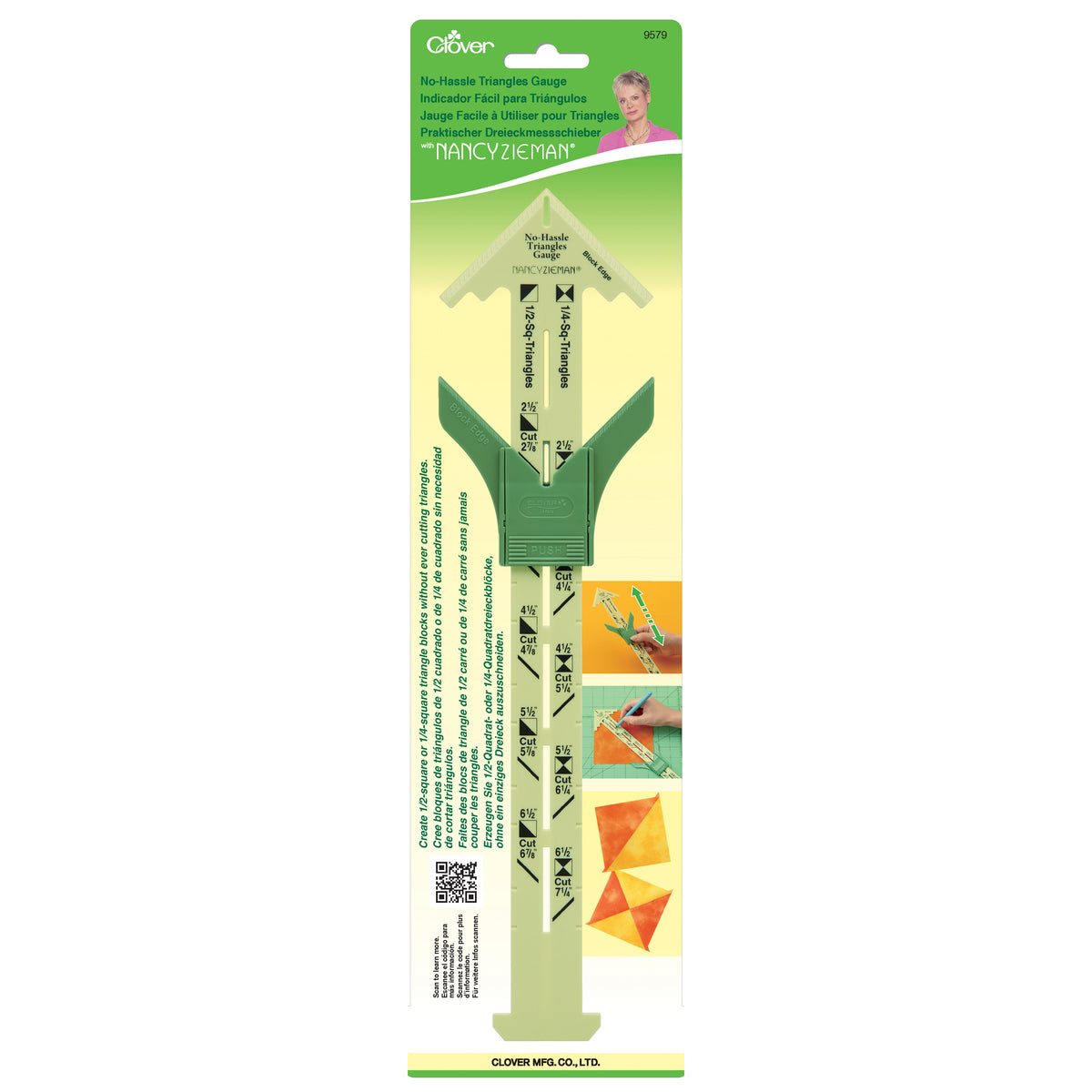 Clover Triangle Gauge quilting tool
