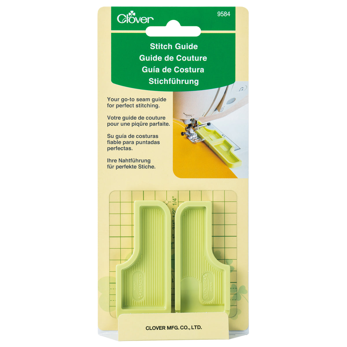 Clover two-piece interlocking stitch guide in inches