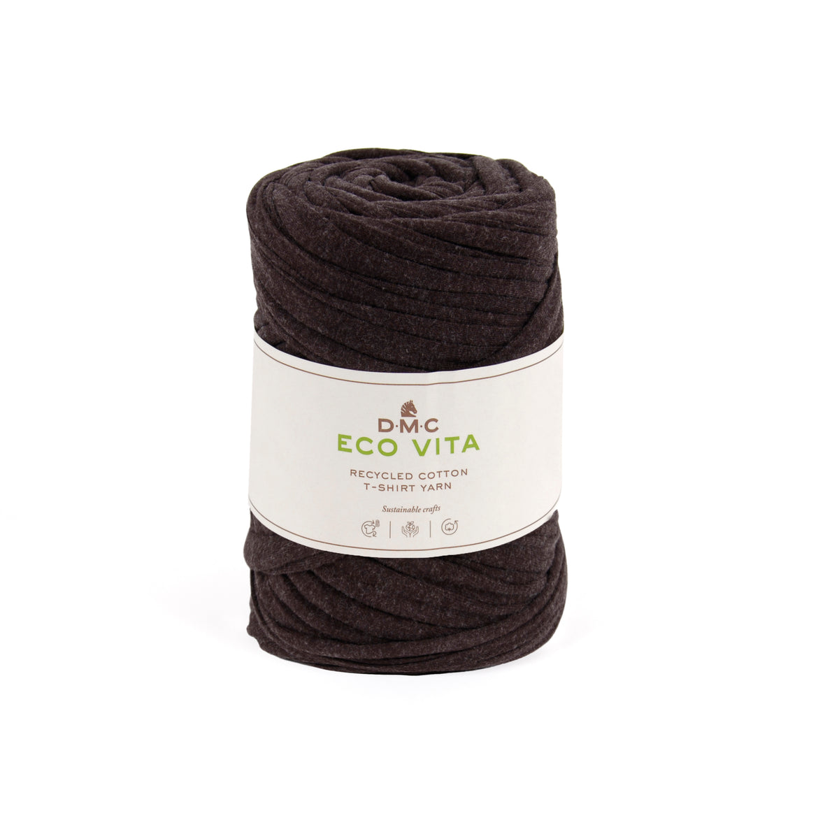 DMC Eco Vita Recycled T-Shirt Yarn 450g - Brown