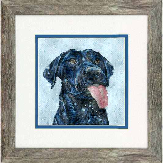 Dimensions Snow Dog mini counted cross stitch kit