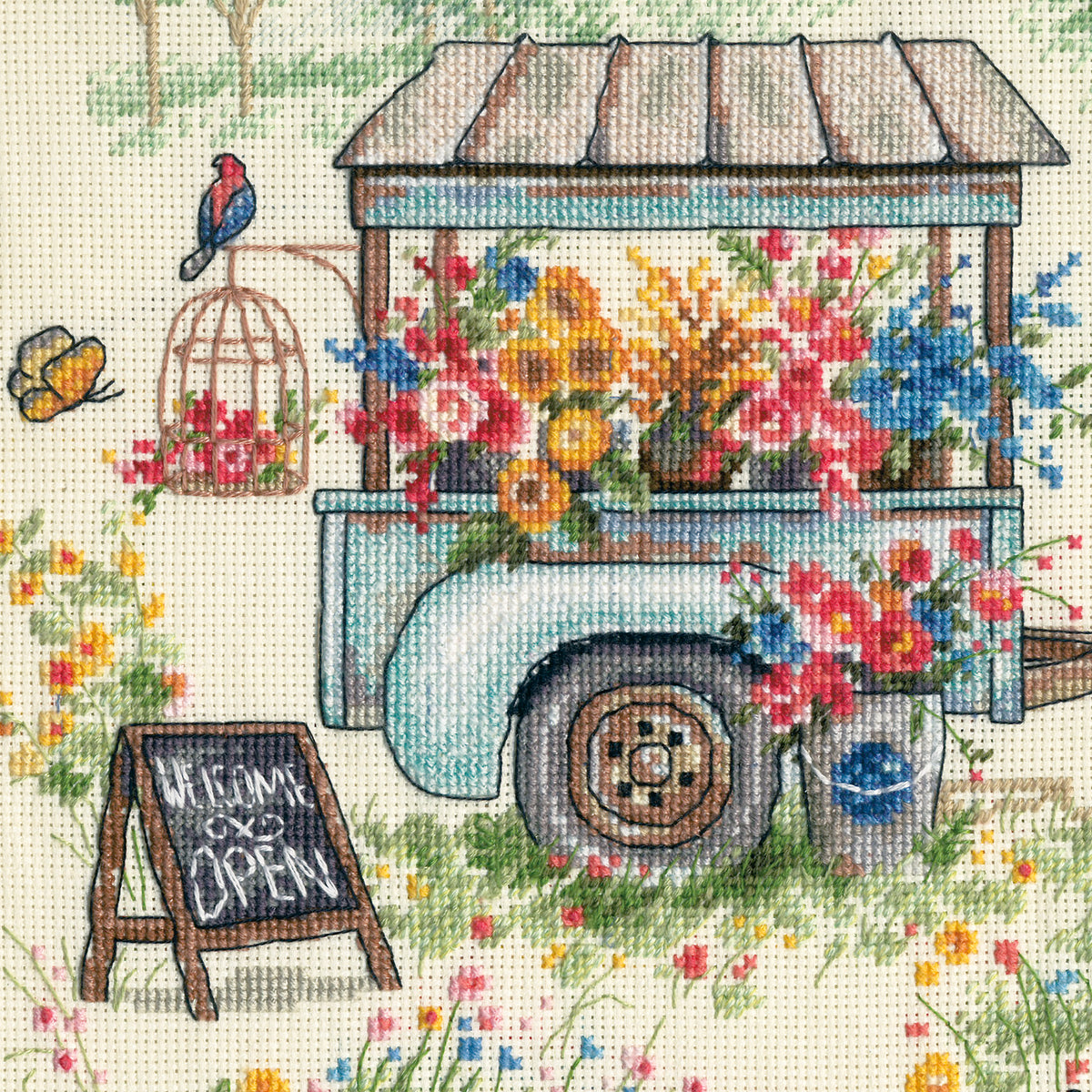 Dimensions Blissful Moments cross stitch kit design