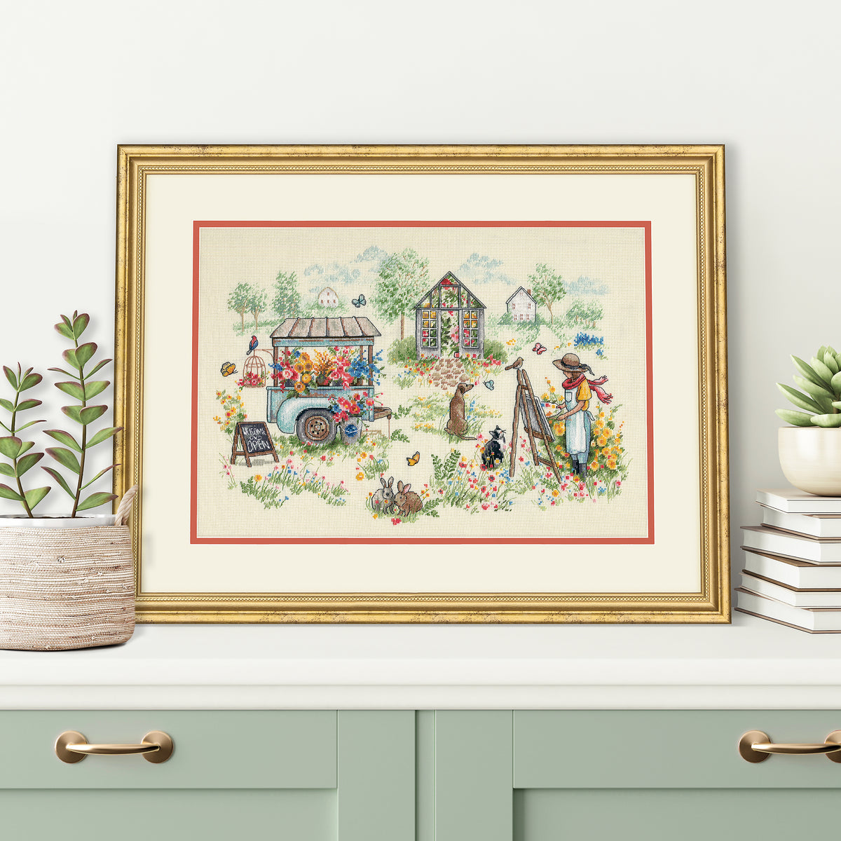 Dimensions Blissful Moments cross stitch kit design