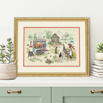 Dimensions Blissful Moments cross stitch kit design