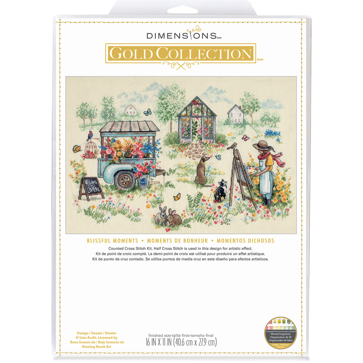 Dimensions Blissful Moments cross stitch kit design