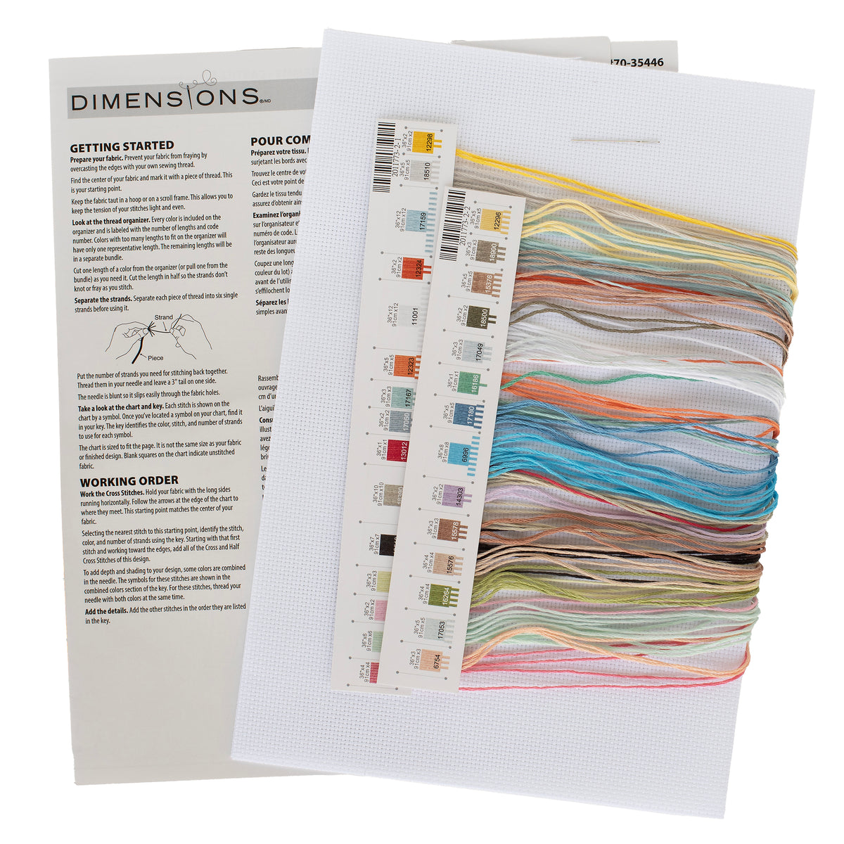 Dimensions Beach Huts cross stitch kit design