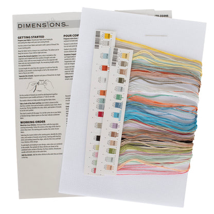 Dimensions Beach Huts cross stitch kit design