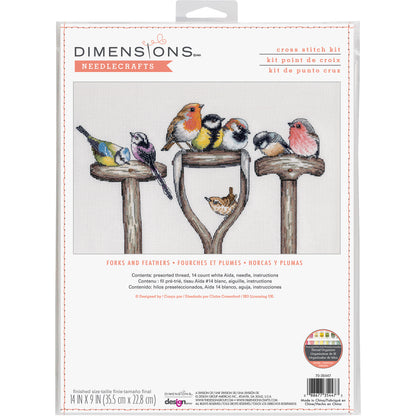Dimensions Forks and Feathers cross stitch kit design