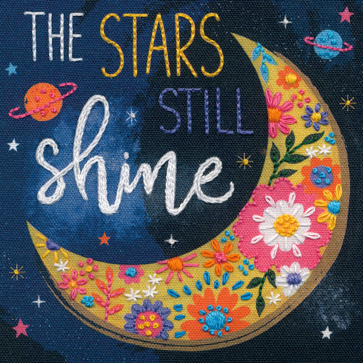 Dimensions Stars Shine embroidery kit design