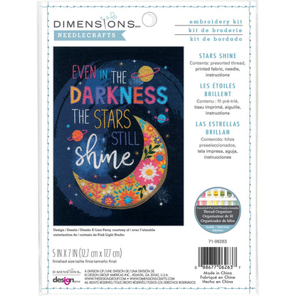 Dimensions Stars Shine embroidery kit design