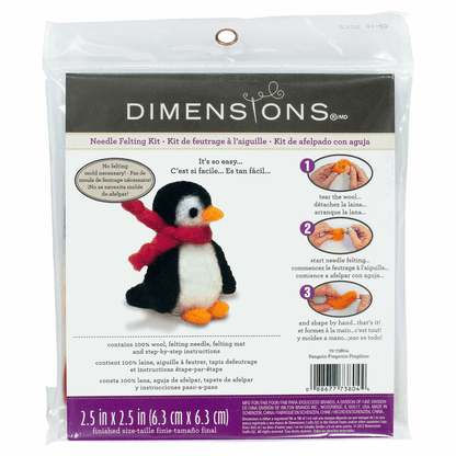 Needle Felting Kit - Penguin