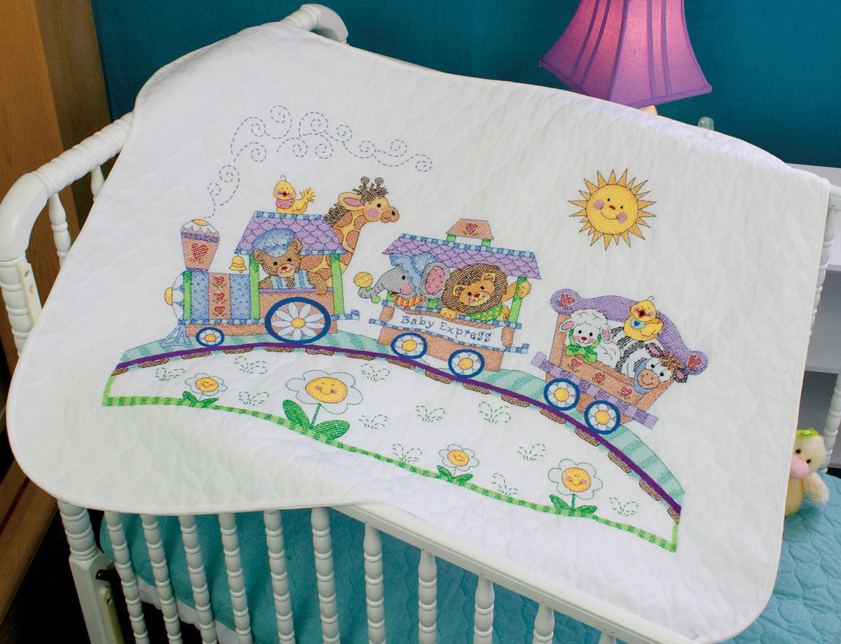 Dimensions Baby Express stamped cross stitch baby quilt