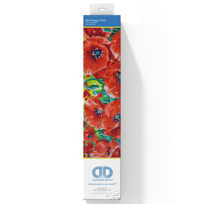 Diamond Dotz Red Poppy Field diamond painting kit showing a field of red poppies