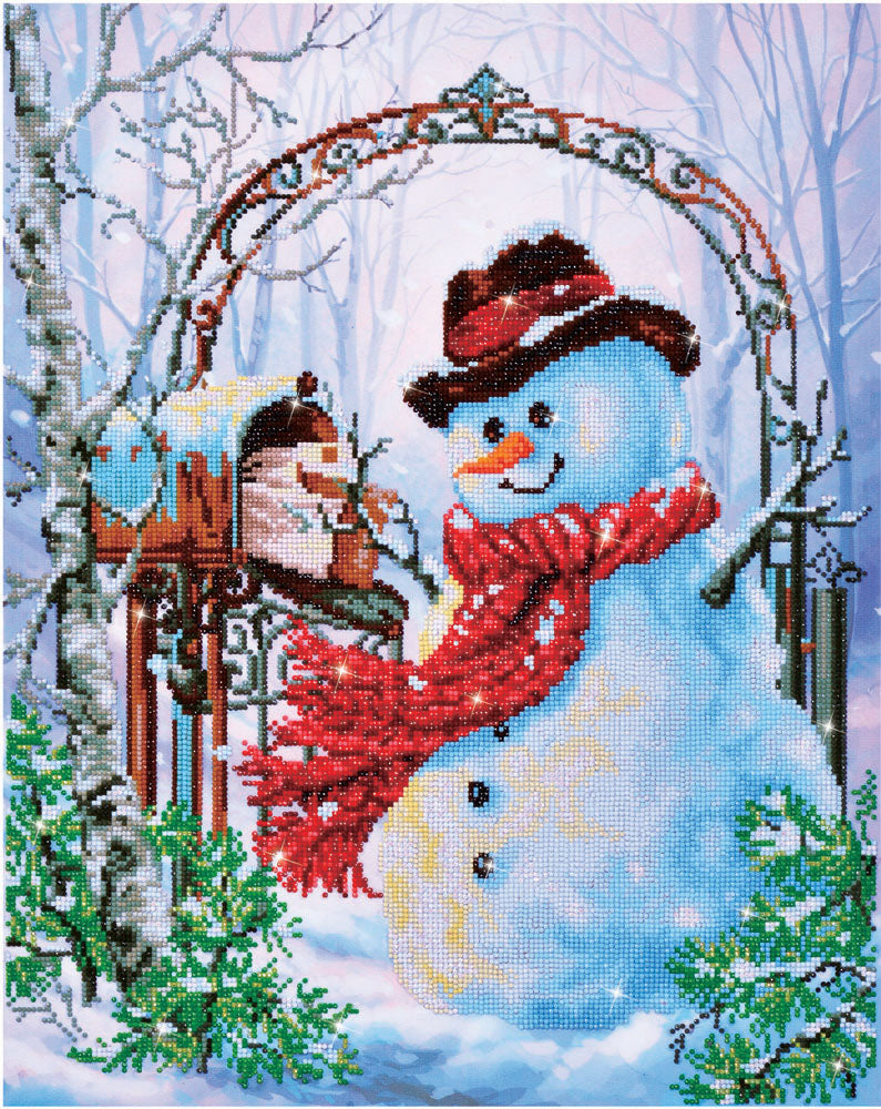Diamond Dotz Father Snow diamond painting kit showing Father Snow