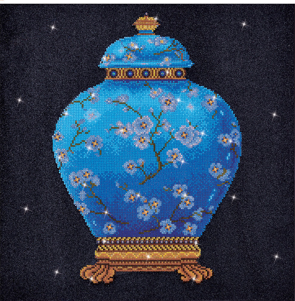 Diamond Dotz Blue Vase diamond painting kit design