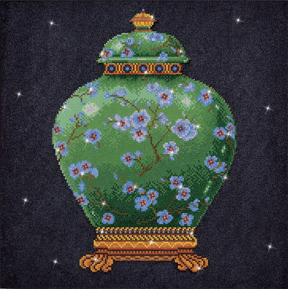 Diamond Dotz Green Vase diamond painting kit design