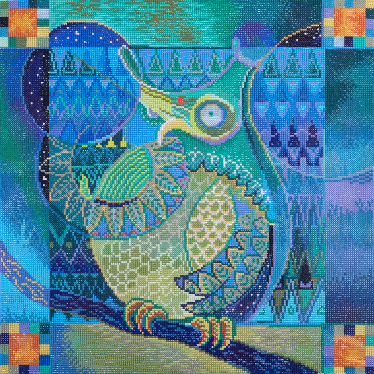 Diamond Dotz Indian Owl diamond painting kit design