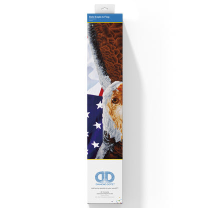 Diamond Dotz Bald Eagle and Flag diamond painting kit design