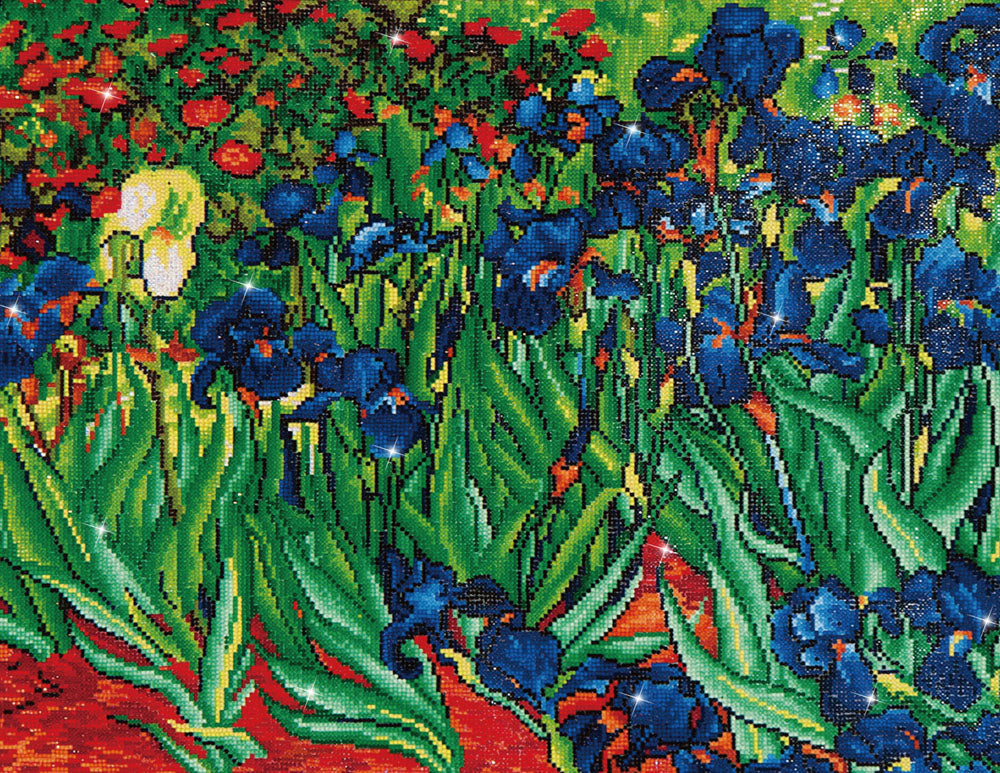 Diamond Dotz Irises (Van Gogh) diamond painting kit design