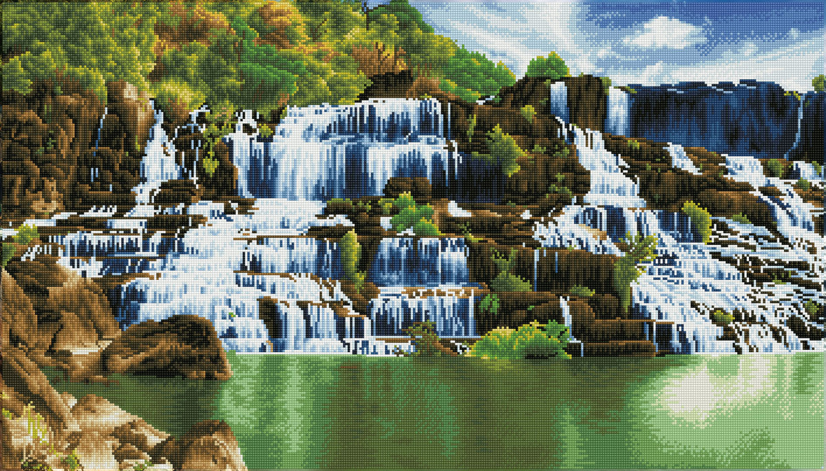 Diamond Dotz Pongour Waterfall diamond painting kit design