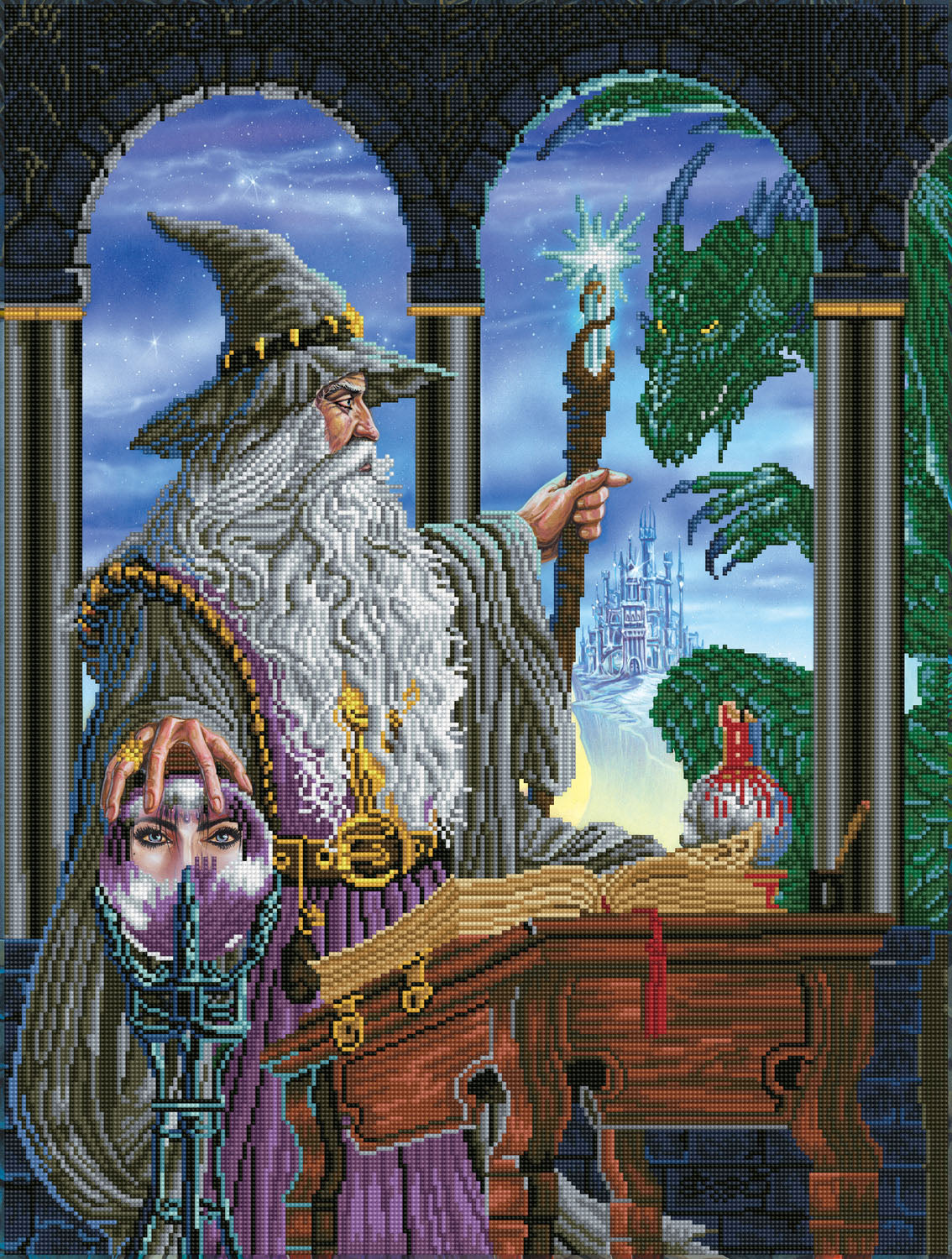 Diamond Dotz Wizard's Emissary diamond painting kit design