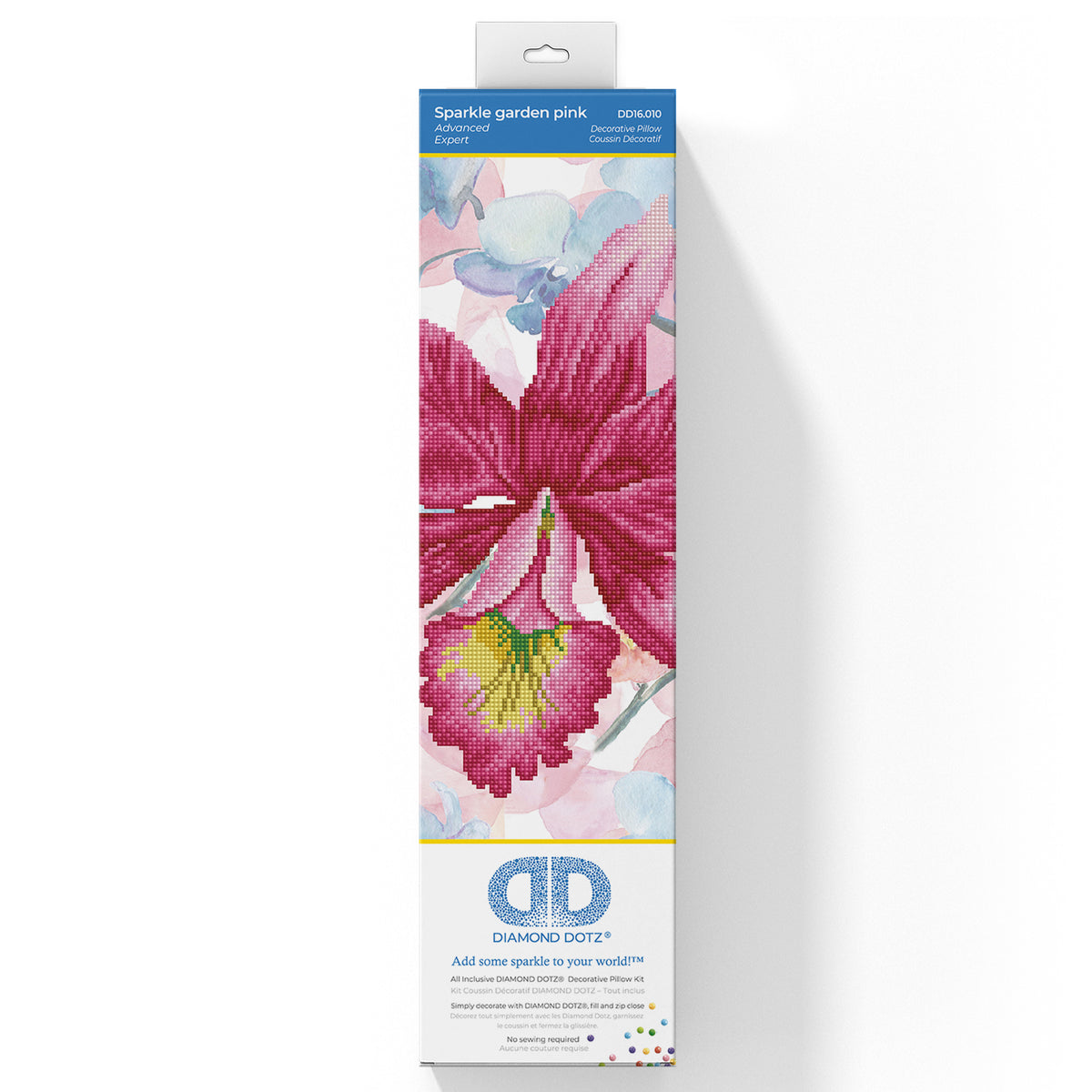 Diamond Dotz Sparkle Garden pink diamond painting pillow kit