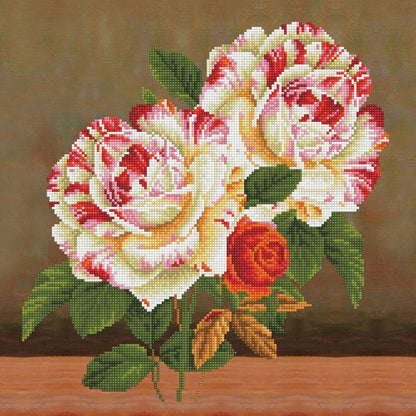 Diamond Dotz Camellia & Rose Bouquet diamond painting kit design