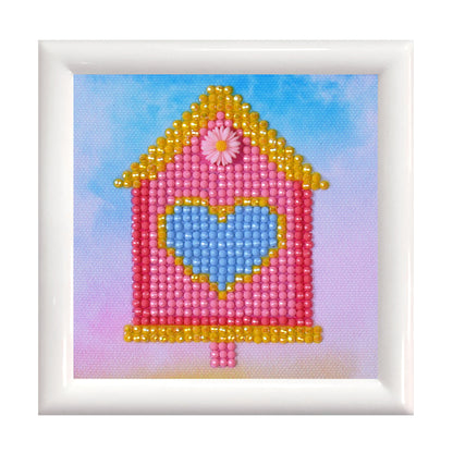 Diamond Dotz Home Sweet Home diamond painting kit with frame showing a Home Sweet Home design