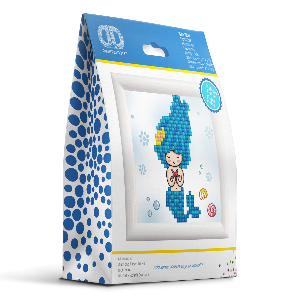 Diamond Dotz Sea Star diamond painting kit with frame showing a sea star