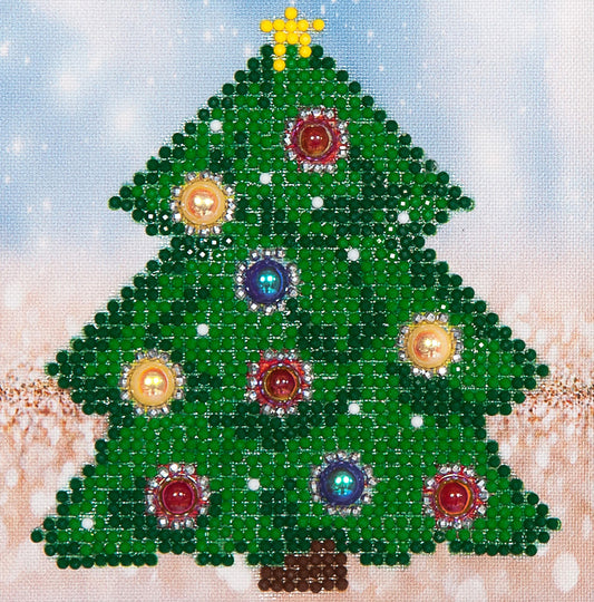 Diamond Dotz Christmas Tree diamond painting kit showing a Christmas tree