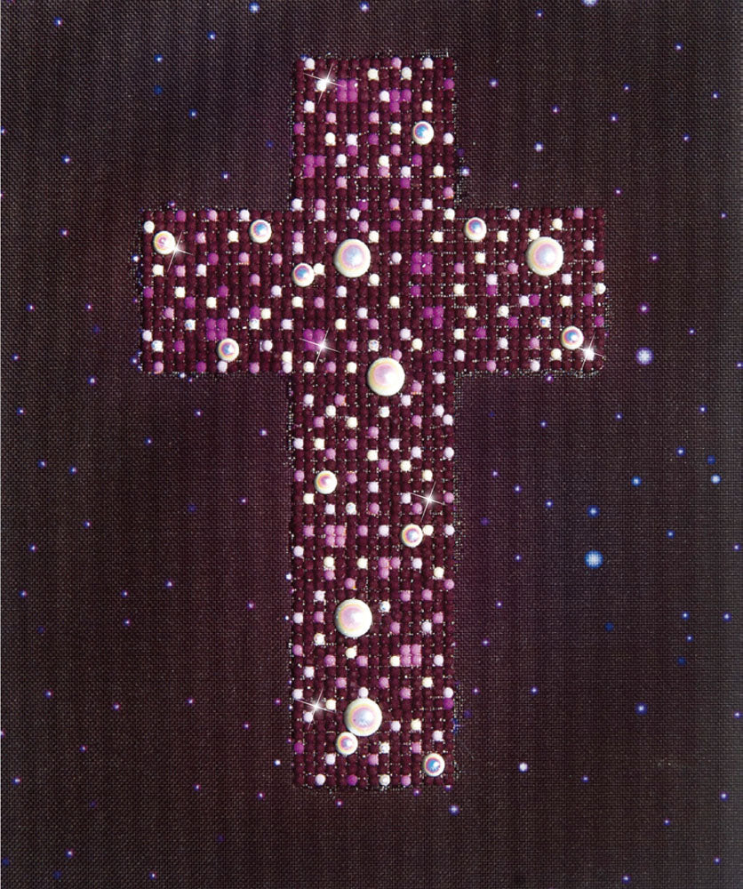 Diamond Dotz Holy Cross diamond painting kit packaging showing the finished design