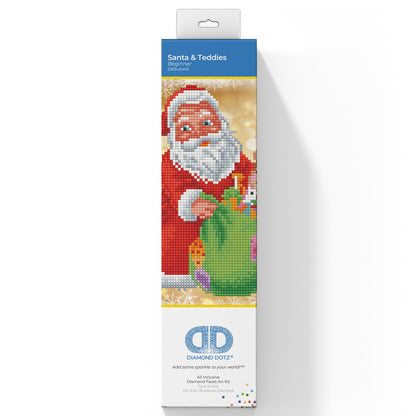Diamond Dotz Santa and Teddies diamond painting kit packaging showing the finished design