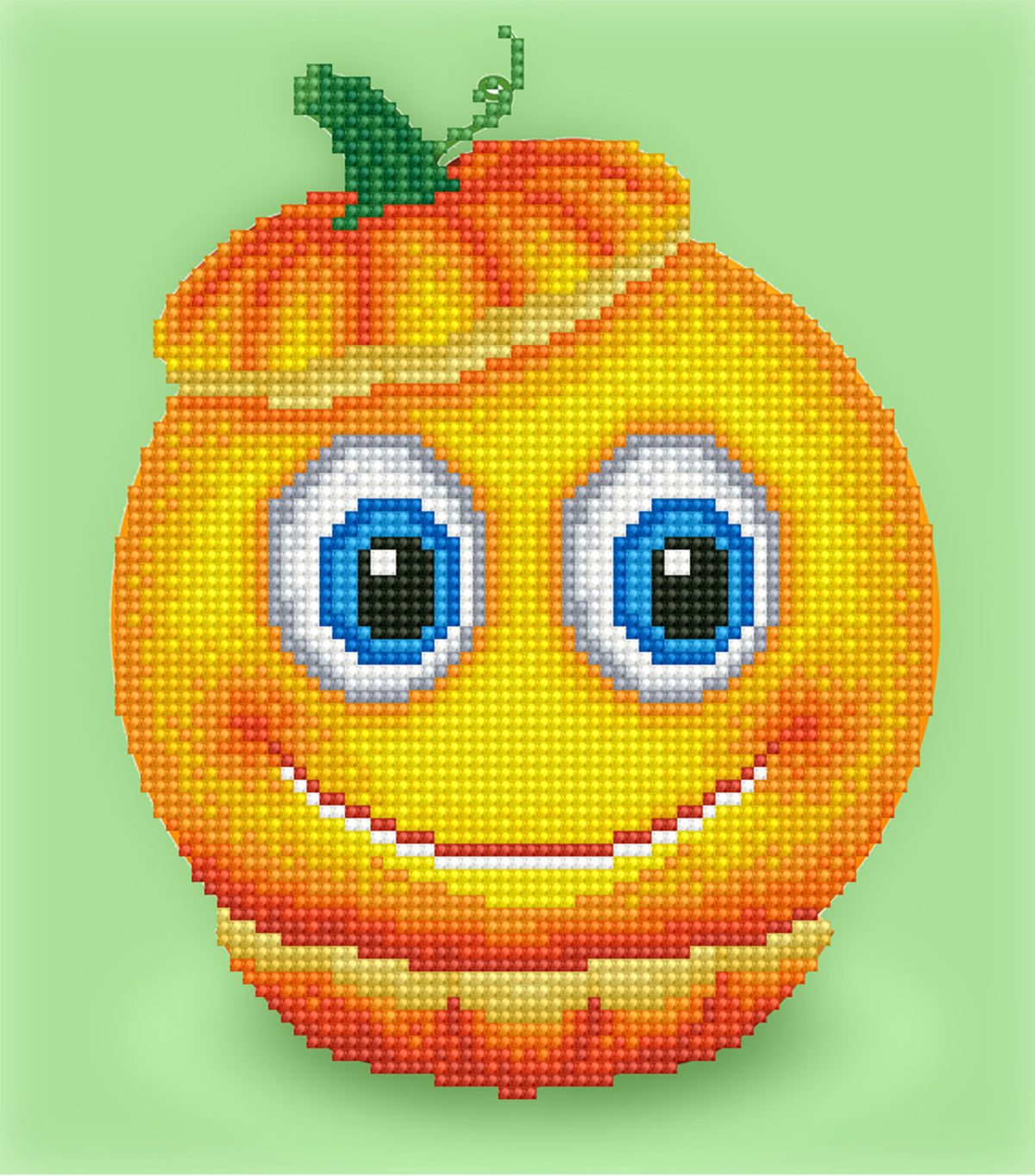 Diamond Dotz Sweet Pumpkin diamond painting kit packaging showing the finished design
