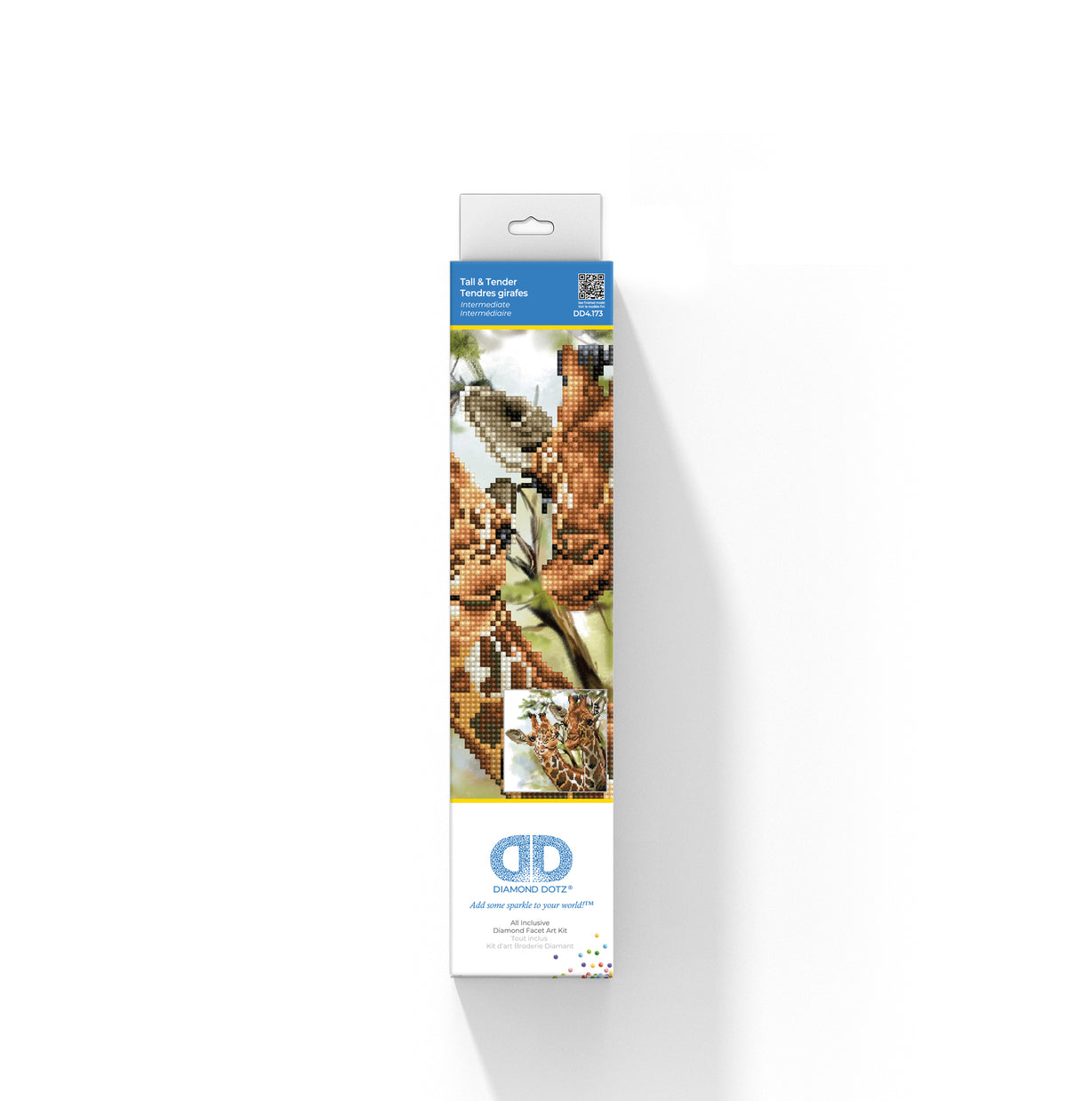 Diamond painting design Tall and Tender, a whimsical animal scene