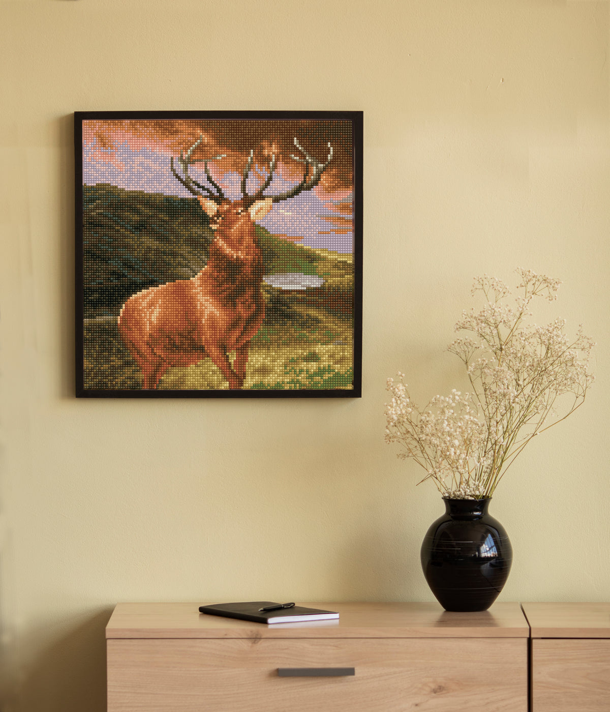 Diamond painting design of a stag, Monarch of the Glen