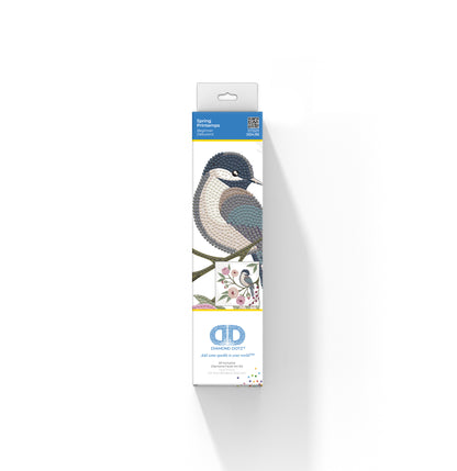Diamond painting design of a spring wildlife scene