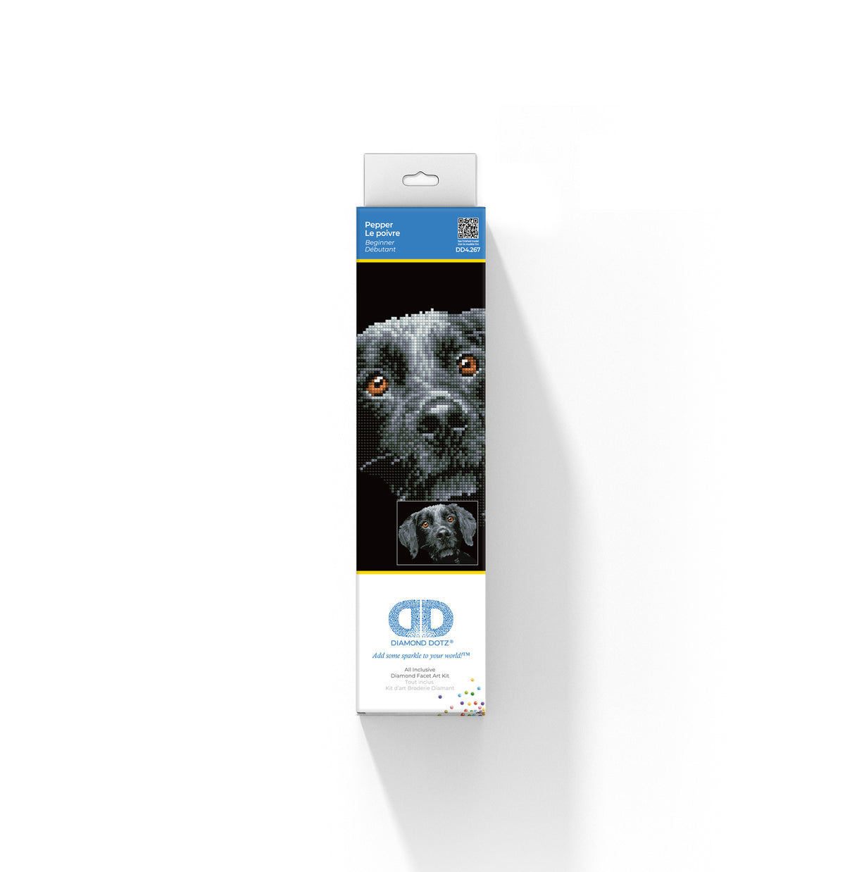 Diamond painting design of a dog portrait