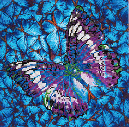 Diamond Dotz Flutterby Mauve diamond painting kit packaging showing the finished design