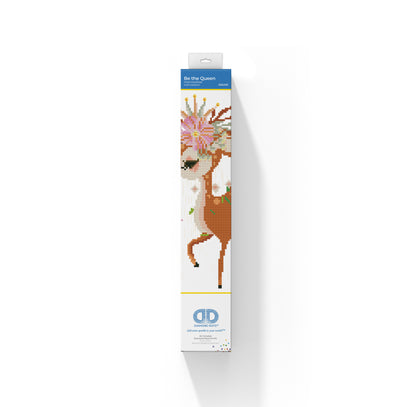 Diamond Dotz Be the Queen diamond painting kit packaging showing the finished design