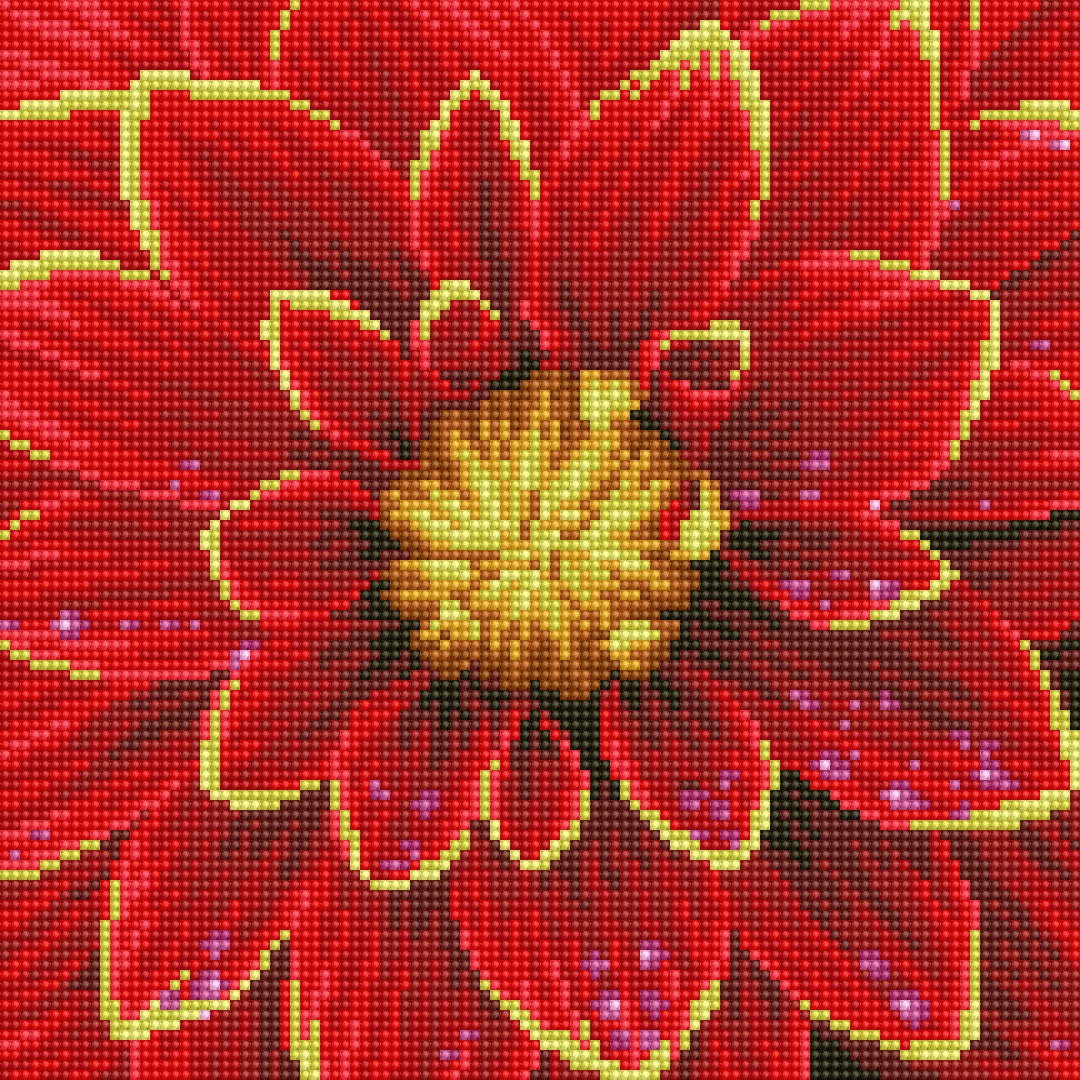 Diamond Dotz Dahlia diamond painting kit packaging showing the finished design