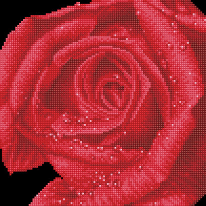 Diamond Dotz Rose Dew diamond painting kit packaging showing the finished design
