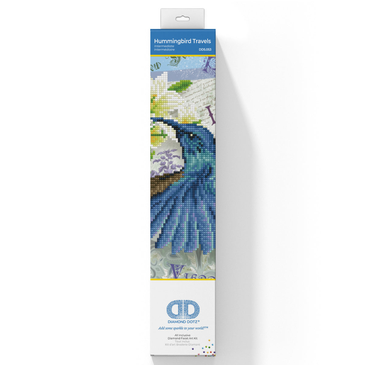 Diamond Dotz Hummingbird Travels diamond painting kit showing a hummingbird