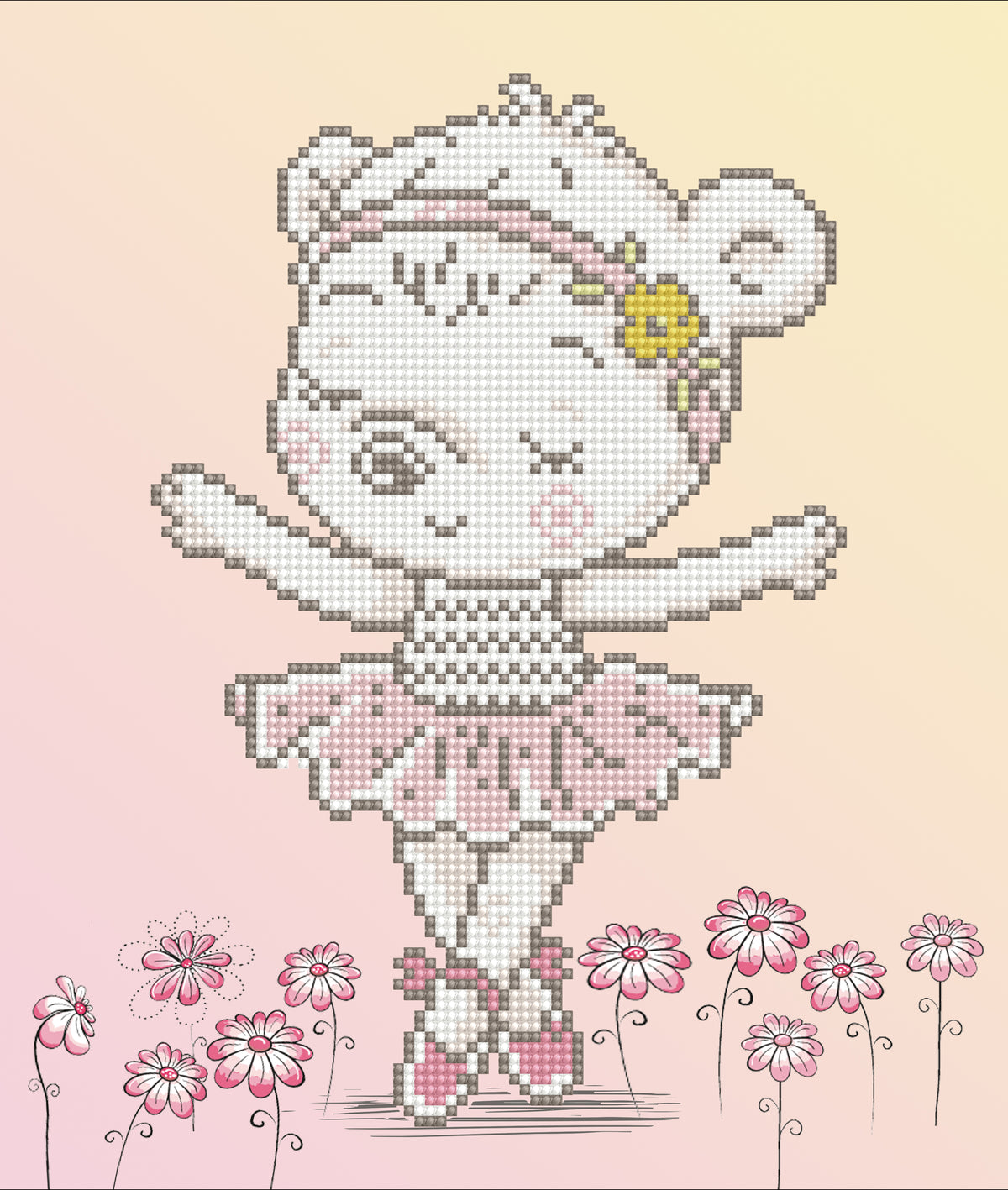 Diamond Dotz Ballet Bear diamond painting kit picture