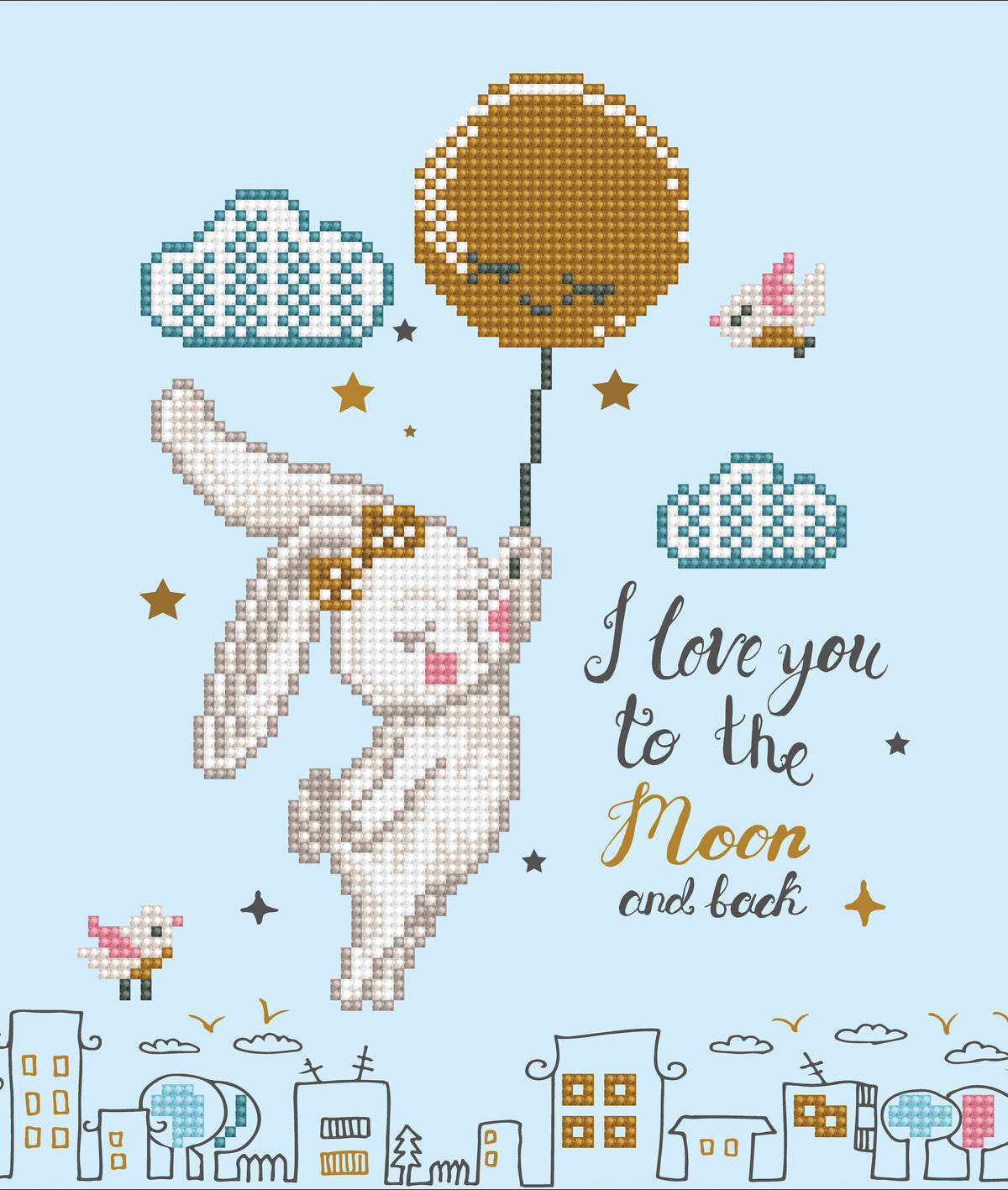 Diamond Dotz Love You To The Moon & Back diamond painting kit picture