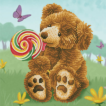 Diamond Dotz Honey Pot Bear Lolly Pop Lick diamond painting kit